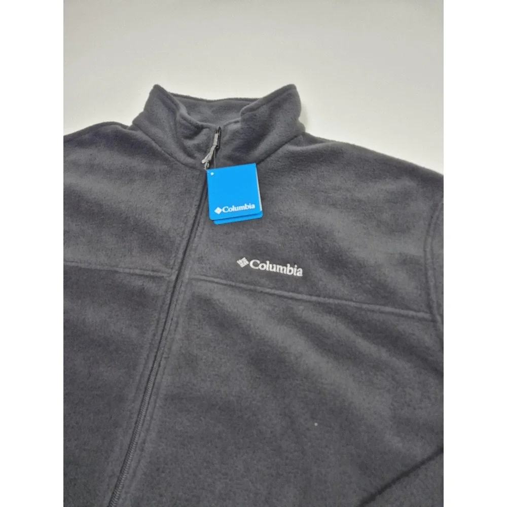 Columbia Steens Mountain Jacket Mens 2XL Gray Full Zip Fleece WM3220-010 Hiking